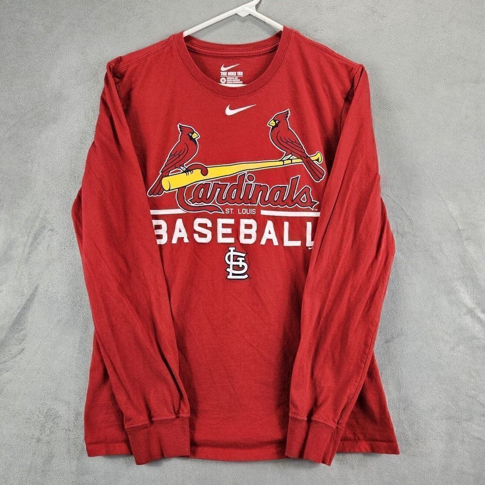 St. Louis Cardinals Shirt Mens Medium Red Nike Baseball Athletic Cut Tee